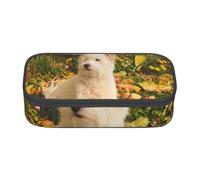 CMJSGG Cani Westie Autumn West Highland White Terrier, Astuccio per matite, Astuccio per matite Astuccio per penne a matita di grande capacità Borsa per cosmetici