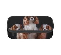 CMJSGG Cavalier King Charles Spaniel Madre con i cuccioli, Astuccio per matite, Astuccio per matite Astuccio per penne a matita di grande capacità Borsa per cosmetici