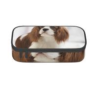 CMJSGG Cavalier King Charles Spaniel Marrone Spaniel, Astuccio per matite, Astuccio per matite Astuccio per penne a matita di grande capacità Borsa per cosmetici