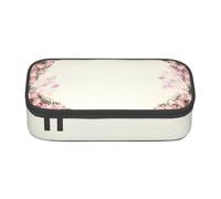 CMJSGG Cornice ovale di rose rosa vintage, Astuccio per matite, Astuccio per matite Astuccio per penne a matita di grande capacità Borsa per cosmetici