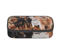 CMJSGG Cuccioli autunnali di Cavalier King Charles Spaniel, Astuccio per matite, Astuccio per matite Astuccio per penne a matita di grande capacità Borsa per cosmetici