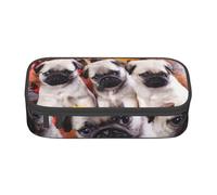 CMJSGG Cuccioli Carlino, Astuccio per matite, Astuccio per matite Astuccio per penne a matita di grande capacità Borsa per cosmetici