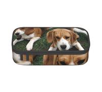 CMJSGG Cuccioli di Beagle, Astuccio per matite, Astuccio per matite Astuccio per penne a matita di grande capacità Borsa per cosmetici