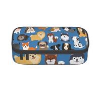CMJSGG Cuccioli di cane carini, Astuccio per matite, Astuccio per matite Astuccio per penne a matita di grande capacità Borsa per cosmetici