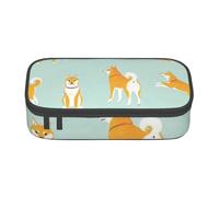 CMJSGG Cucciolo carino di Shiba Inu, Astuccio per matite, Astuccio per matite Astuccio per penne a matita di grande capacità Borsa per cosmetici