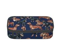 CMJSGG Cucciolo di bassotto, Astuccio per matite, Astuccio per matite Astuccio per penne a matita di grande capacità Borsa per cosmetici