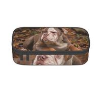 CMJSGG Cucciolo di Bulldog americano, Astuccio per matite, Astuccio per matite Astuccio per penne a matita di grande capacità Borsa per cosmetici