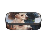 CMJSGG Cucciolo di cane Labrador Retriever Art, Astuccio per matite, Astuccio per matite Astuccio per penne a matita di grande capacità Borsa per cosmetici