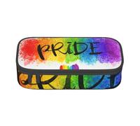 CMJSGG Cuore arcobaleno colorato stile acquerello LGBT Gay Pride, Astuccio per matite, Astuccio per matite Astuccio per penne a matita di grande capacità Borsa per cosmetici