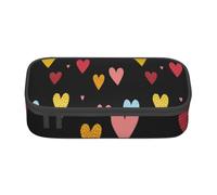 CMJSGG Cuori d'amore neri piccoli, Astuccio per matite, Astuccio per matite Astuccio per penne a matita di grande capacità Borsa per cosmetici