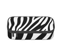 CMJSGG Design a strisce zebrate, Astuccio per matite, Astuccio per matite Astuccio per penne a matita di grande capacità Borsa per cosmetici
