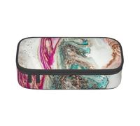 CMJSGG Design della superficie in marmo dorato verde viola, Astuccio per matite, Astuccio per matite Astuccio per penne a matita di grande capacità Borsa per cosmetici