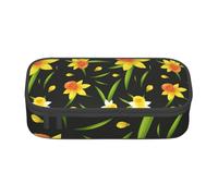 CMJSGG Disegno Di Sfondo Senza Soluzione Di Continuità Con I Fiori Di Narciso, Astuccio per matite, Astuccio per matite Astuccio per penne a matita di grande capacità Borsa per cosmetici