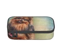 CMJSGG Disegno Ritratto di cane Pomerania tedesco, Astuccio per matite, Astuccio per matite Astuccio per penne a matita di grande capacità Borsa per cosmetici