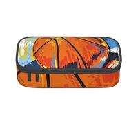 CMJSGG Divertimento di schizzo colorato di basket stampato, Astuccio per matite, Astuccio per matite Astuccio per penne a matita di grande capacità Borsa per cosmetici