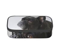 CMJSGG Dolce animale domestico carino cucciolo di bulldog francese nero, Astuccio per matite, Astuccio per matite Astuccio per penne a matita di grande capacità Borsa per cosmetici