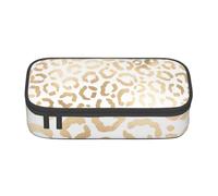 CMJSGG Elegante ghepardo leopardo bianco oro, Astuccio per matite, Astuccio per matite Astuccio per penne a matita di grande capacità Borsa per cosmetici