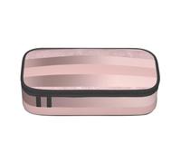 CMJSGG Elegante striscia rosa cipria glitter oro rosa, Astuccio per matite, Astuccio per matite Astuccio per penne a matita di grande capacità Borsa per cosmetici