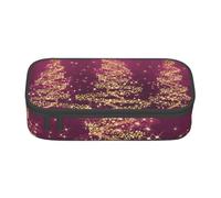 CMJSGG Eleganti alberi di Natale scintillanti rosa viola, Astuccio per matite, Astuccio per matite Astuccio per penne a matita di grande capacità Borsa per cosmetici