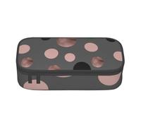 CMJSGG Eleganti cerchi neri finti rosa, Astuccio per matite, Astuccio per matite Astuccio per penne a matita di grande capacità Borsa per cosmetici