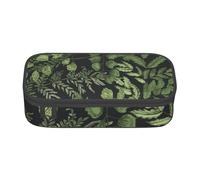 CMJSGG Felce Naturale Con Erba Verde, Astuccio per matite, Astuccio per matite Astuccio per penne a matita di grande capacità Borsa per cosmetici