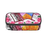 CMJSGG Fiore di fisarmonica dell'acquerello rosa, Astuccio per matite, Astuccio per matite Astuccio per penne a matita di grande capacità Borsa per cosmetici
