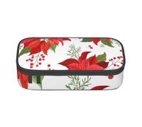CMJSGG Fiore invernale di Natale, Astuccio per matite, Astuccio per matite Astuccio per penne a matita di grande capacità Borsa per cosmetici
