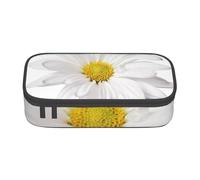 CMJSGG Fiore Margherita Bianca Con Cuore Giallo Brillante, Astuccio per matite, Astuccio per matite Astuccio per penne a matita di grande capacità Borsa per cosmetici