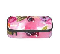 CMJSGG Fiori ad acquerello rosa fucsia, Astuccio per matite, Astuccio per matite Astuccio per penne a matita di grande capacità Borsa per cosmetici