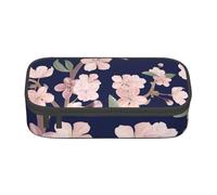 CMJSGG Floreale Fiore Di Ciliegio Sakura Blu Navy, Astuccio per matite, Astuccio per matite Astuccio per penne a matita di grande capacità Borsa per cosmetici
