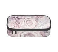 CMJSGG Floreale viola e grigio, Astuccio per matite, Astuccio per matite Astuccio per penne a matita di grande capacità Borsa per cosmetici
