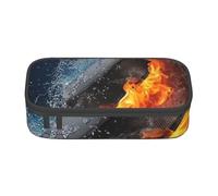 CMJSGG Fuoco dell'hockey su ghiaccio, Astuccio per matite, Astuccio per matite Astuccio per penne a matita di grande capacità Borsa per cosmetici