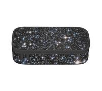 CMJSGG Glitter Galaxy stampato, non veri glitter, Astuccio per matite, Astuccio per matite Astuccio per penne a matita di grande capacità Borsa per cosmetici