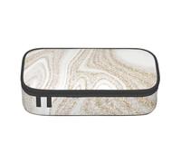 CMJSGG Glitter oro marmo bianco, Astuccio per matite, Astuccio per matite Astuccio per penne a matita di grande capacità Borsa per cosmetici