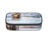 CMJSGG Golden Retriever Cani galleggianti Animali domestici Labrador, Astuccio per matite, Astuccio per matite Astuccio per penne a matita di grande capacità Borsa per cosmetici