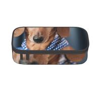 CMJSGG Il bassotto in miniatura per animali domestici, Astuccio per matite, Astuccio per matite Astuccio per penne a matita di grande capacità Borsa per cosmetici