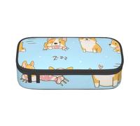 CMJSGG Kawaii Corgi cane carino, Astuccio per matite, Astuccio per matite Astuccio per penne a matita di grande capacità Borsa per cosmetici