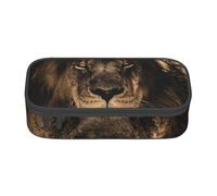 CMJSGG Leone africano Wild Feline Mane Primo piano della fauna selvatica, Astuccio per matite, Astuccio per matite Astuccio per penne a matita di grande capacità Borsa per cosmetici