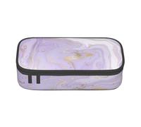 CMJSGG Linea dorata in marmo viola lavanda, Astuccio per matite, Astuccio per matite Astuccio per penne a matita di grande capacità Borsa per cosmetici