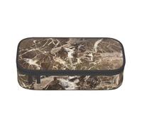 CMJSGG Lusso di struttura di marmo marrone scuro, Astuccio per matite, Astuccio per matite Astuccio per penne a matita di grande capacità Borsa per cosmetici