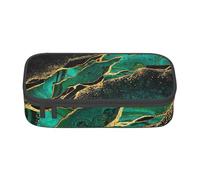 CMJSGG Marmo nero verde acqua malachite verde con venature dorate e macchie dorate, Astuccio per matite, Astuccio per matite Astuccio per penne a matita di grande capacità Borsa per cosmetici