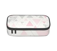 CMJSGG Marmo triangolo geometrico argento grigio rosa, Astuccio per matite, Astuccio per matite Astuccio per penne a matita di grande capacità Borsa per cosmetici
