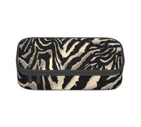 CMJSGG Modelli di pelle di zebra nera, Astuccio per matite, Astuccio per matite Astuccio per penne a matita di grande capacità Borsa per cosmetici