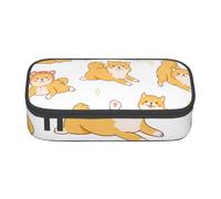 CMJSGG Modello carino di cani Shiba Inu, Astuccio per matite, Astuccio per matite Astuccio per penne a matita di grande capacità Borsa per cosmetici