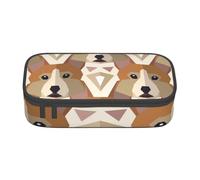 CMJSGG Modello della testa del Corgi gallese, Astuccio per matite, Astuccio per matite Astuccio per penne a matita di grande capacità Borsa per cosmetici