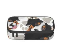 CMJSGG Modello delle zampe del cane Bovaro del Bernese, Astuccio per matite, Astuccio per matite Astuccio per penne a matita di grande capacità Borsa per cosmetici