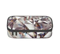 CMJSGG Modello di cristallo di diamante astratto glitter stampato, Astuccio per matite, Astuccio per matite Astuccio per penne a matita di grande capacità Borsa per cosmetici