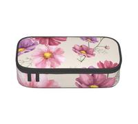 CMJSGG Modello di fiore cosmo disegnato a mano, Astuccio per matite, Astuccio per matite Astuccio per penne a matita di grande capacità Borsa per cosmetici