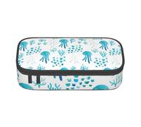 CMJSGG Modello di meduse di vita oceanica, Astuccio per matite, Astuccio per matite Astuccio per penne a matita di grande capacità Borsa per cosmetici