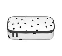 CMJSGG Modello di punti senza soluzione di continuità in bianco e nero, Astuccio per matite, Astuccio per matite Astuccio per penne a matita di grande capacità Borsa per cosmetici